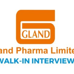 Gland Pharma Walk-in 2026 | QC Jobs | Hyderabad | B.Pharm M.Pharm M.Sc | 2-5 Years | 9 May