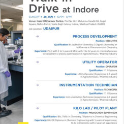 PI Walk In Drive For Process Development/ Utility/ Instrumentation/ Kilo Lab/ Pilot Plant