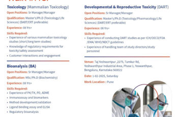 Intox (Aragen) Walk In For Toxicology/ Bioanalysis/ Developmental & Reproductive Toxicity (DART)