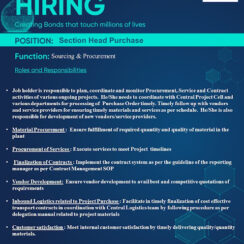 Aditya Birla Hiring For Section Head Purchase