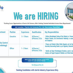 Puerto Life Sciences Hiring For Quality Control (Microbiology)