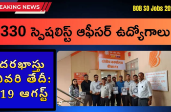 🏦 బ్యాంక్ ఆఫ్ బరోడా రిక్రూట్‌మెంట్ 2025 – 330 పోస్టులు | దరఖాస్తు చివరి తేదీ: 19 ఆగస్ట్