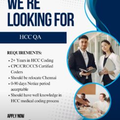 Urgent Hiring: HCC QA (Medical Coding) – Chennai