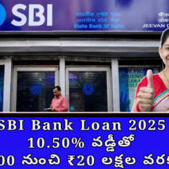 SBI Bank Loan 2025: 10.50% వడ్డీతో ₹50,000 నుంచి ₹20 లక్షల వరకు లోన్