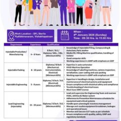 Dr. Reddy’s Career Expo 2026 | Injectables Jobs – Production, Packing & Engineering | Hyderabad