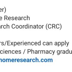 Clinical Research Coordinator (CRC) Job in Pune – Agenome Research Hiring