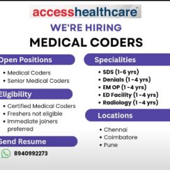 Hiring Medical Coders – Chennai, Coimbatore, Pune | Access Healthcare