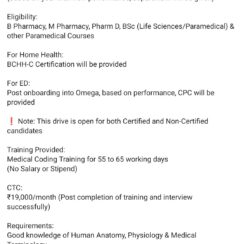 Mega Walk-In Drive for Medical Coding | Trainee Medical Coder at Omega Healthcare