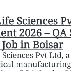 Naprod Life Sciences Careers | QA Senior Manager Vacancy Apply Now