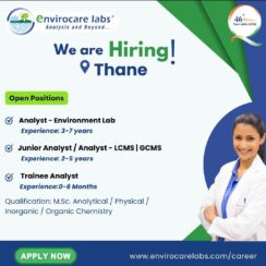 Hiring Analysts: Environment Lab & LCMS/GCMS Roles (2-7 Yrs Exp) – Thane