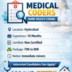 Urgent Hiring for Non-Certified Medical Coders in Hyderabad | Immediate Joining