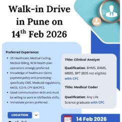 Cotiviti Walk-in Drive Pune 14 Feb 2026 – Clinical Analyst & Medical Coder Jobs for BHMS, BAMS, MBBS, BPT, Life Science Graduates with CPC | US Healthcare RCM