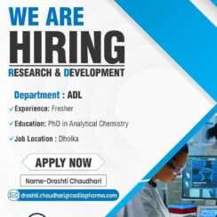 Analytical Chemistry Fresher Jobs | Cadila Pharma Recruitment 2026 | R&D Opening in Dholka Analytical Chemistry Fresher Jobs | Cadila Pharma Recruitment 2026 | R&D Opening in Dholka
