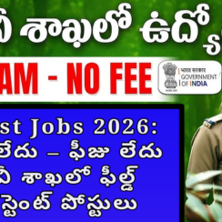🌳 Forest Jobs 2026: పరీక్ష లేదు – ఫీజు లేదు | అటవీ శాఖలో ఫీల్డ్ అసిస్టెంట్ పోస్టులు