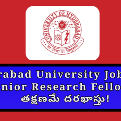 🔥 Hyderabad University Jobs 2026 – 01 Senior Research Fellow ఖాళీ – తక్షణమే దరఖాస్తు!