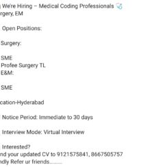 Medical Coding Jobs in Hyderabad | Surgery & EM Openings | Apply Now