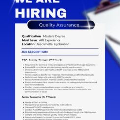 Quality Assurance Jobs in Hyderabad | DQA Deputy Manager & Senior Executive Openings at Laxai | API Experience Required Quality Assurance Jobs in Hyderabad | DQA Deputy Manager & Senior Executive Openings at Laxai | API Experience Required
