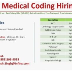 Infinx Medical Coding Hiring 2026 – Medical Coder & Manager Roles | 30-40% Salary Hike, Free Transport & Insurance Infinx Medical Coding Hiring 2026 – Medical Coder & Manager Roles | 30-40% Salary Hike, Free Transport & Insurance