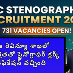 📢 గ్రామీణ రెవిన్యూ శాఖలో 10+2 అర్హతతో స్టెనోగ్రాఫర్ క్లర్క్ నోటిఫికేషన్ వచ్చింది 📢