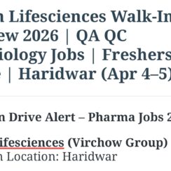 🚶‍♂️ Ceph Lifesciences Walk-In Interview 2026 | QA QC Microbiology Jobs | Freshers Eligible | Haridwar (Apr 4–5)