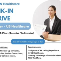 ACN Healthcare Walk-In Drive | AR Caller US Healthcare Jobs | 1-3 Yrs Exp | 18th April 2026