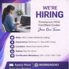 Work From Home HCC Coding Jobs – Minimum 1 Year Experience Required