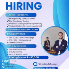 Medical Coding Jobs Noida 2026 | CPC, CCS, COC Certified | ₹55K-70K + ₹35K Joining Bonus