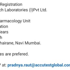Accutest Research Hiring 2026 – Registration Role (12th Pass) | Navi Mumbai