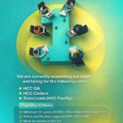 HCC Coding Jobs 2026 – QA, Coders, Team Leads (US-Based, CPC/CCS/CRC, 3+ Yrs Exp)
