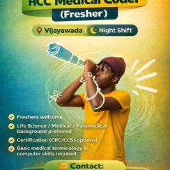 HCC Medical Coder (Fresher) – Vijayawada (Night Shift) – Life Science/Paramedical – Walk-In April 10-11, 2026