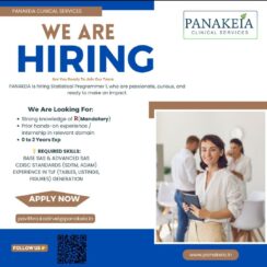 Statistical Programmer I – Panakeia Clinical Services – 0–2 Yrs Exp – R, SAS, CDISC (SDTM/ADAM) – Remote/India