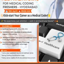 Mega Walk-In Drive – Medical Coding Freshers (CPC, CCS, CRC, CIC) – Hyderabad – April 12, 2026 – Life Sciences Graduates