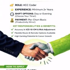 HCC Medical Coder (2+ Years Exp) – Remote, Per-Chart Payment, Flexible Day/Evening Shift – High Earnings