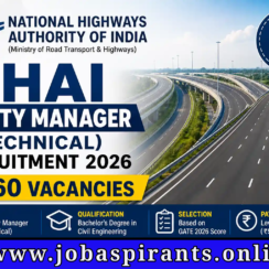 NHAI Deputy Manager Technical Jobs 2026 | 60 Civil Engineer Posts | GATE 2026 | ₹56,100-1,77,500 Salary | No Fee | Apply Online 15 May to 15 June