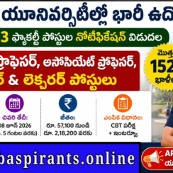 AP Jobs Calendar 2026 | 19 Universities 1523 Professor, Associate, Assistant Professor, Lecturer Jobs | Apply Online 18 May to 8 June