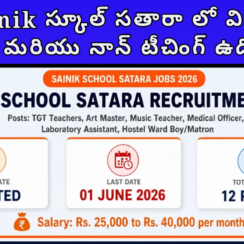 Sainik School Warden Jobs 2026 | 10th Pass | Teaching & Non-Teaching Posts | ₹27,000-40,000 Salary | Last Date 01-Jun-2026
