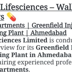 Zydus Lifesciences Walk-In 2026 | QA / QC Departments | Greenfield Injectable Plant Ahmedabad | 23rd May