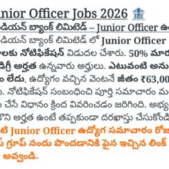 South Indian Bank Junior Officer Jobs 2026 | Any Degree Eligible | ₹63,000 Salary | Apply Online Before 13 May