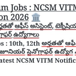 NCSM VITM Museum Jobs 2026 | 12 Posts | 10th, 12th, ITI, Diploma, Degree | ₹19,900-92,300 Salary | Apply Online