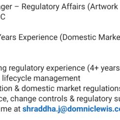 Assistant Manager – Regulatory Affairs (Artwork & Packaging) | Global Pharma MNC | Mumbai | 4-8 Years Assistant Manager – Regulatory Affairs (Artwork & Packaging) | Global Pharma MNC | Mumbai | 4-8 Years