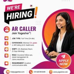 AR Caller (US Healthcare) – Yogesher – 2+ Years Exp – 5 Days Working – Insurance Follow-ups & Denial Management