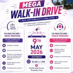 Mega Walk-In – US Healthcare Data Process & Voice Process – Cotiviti (Pune – Yerawada) – Graduation Mandatory – May 9, 2026 – Night/Flexible Shifts