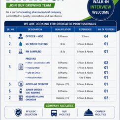 Adley Formulation Walk-In | Wed & Sat | Officer QC Production | Kotla | 10 AM – 5 PM