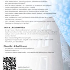 o2h Discovery Hiring Assistant BD Ops | 0-4 Years | M.Sc Chemistry, MBA Pharma | Changodar Ahmedabad