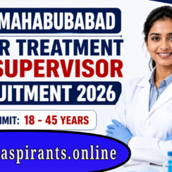 DMHO Mahabubabad Recruitment 2026 | Senior Treatment Lab Supervisor | 1 Post | Offline Apply | Last Date 05 June