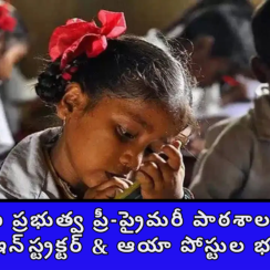 👩‍🏫 ప్రీ-ప్రైమరీ స్కూల్ ఉద్యోగాలు 2026 | 7వ & ఇంటర్ అర్హత | ఇన్‌స్ట్రక్టర్ & ఆయా పోస్టులు | రాత పరీక్ష లేదు