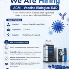 AGM Vaccine R&D Job Ahmedabad | HPLC LCMS | Cadila Pharmaceuticals | 12-18 Years