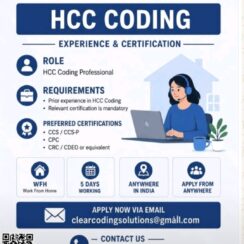 HCC Coding Job Work From Home | CPC CRC CCS Certified | Clear Coding Solutions HCC Coding Job Work From Home | CPC CRC CCS Certified | Clear Coding Solutions