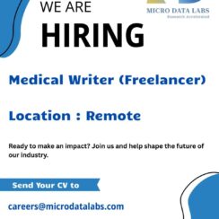 Medical Writer Freelancer Job Remote | Micro Data Labs | Work From Home
