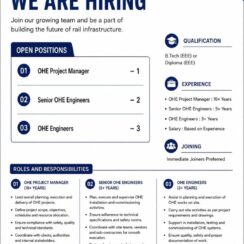 BharatNext Hiring | OHE Project Manager & Engineers | Rail Infrastructure | B.Tech EEE Diploma